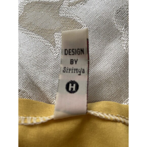 Polly Collections Women's Shirt Top Short Sleeve Yellow Stretch One Size Fits M - Picture 8 of 10